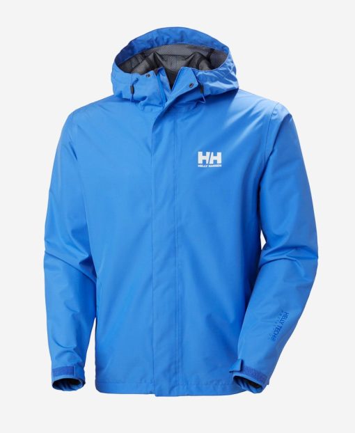 Rain Jackets | Men Helly Hansen Seven J Jacket, Ultra Blue 554 Ultra Blue