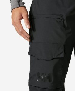 Snow Pants & Bibs | Men Helly Hansen Sogn Bib Cargo Pant, Black 990 Black