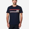 T-Shirts | Men Helly Hansen Start Line T-Shirt, Navy 597 Navy