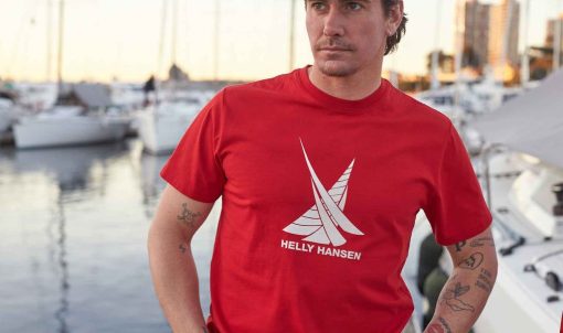 T-Shirts | Men Helly Hansen Twin Sail T-Shirt, Red 163 Red