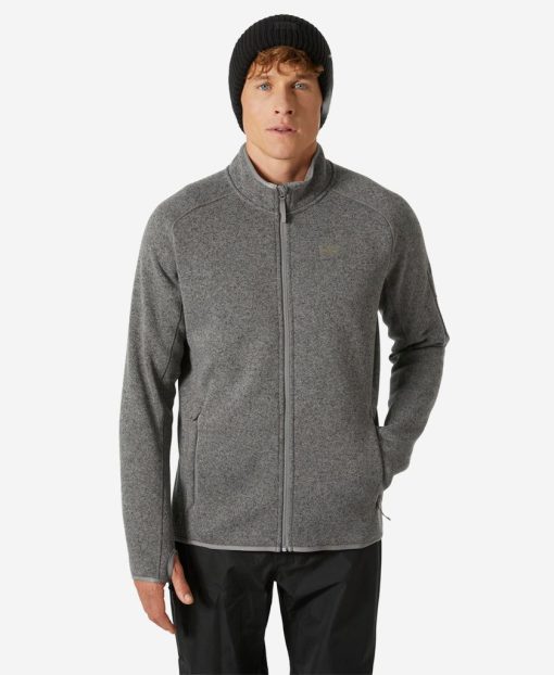 Hoodies & Jumpers | Men Helly Hansen Varde Fleece Jacket 2.0, Concrete 876 Concrete