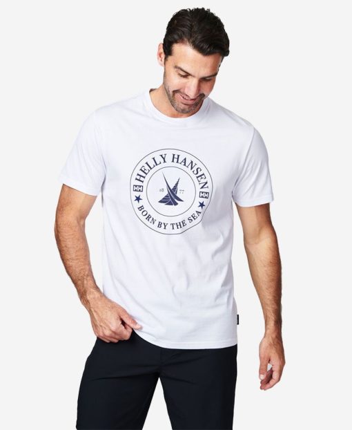 T-Shirts | Men Helly Hansen Voyage T-Shirt, White 001 White