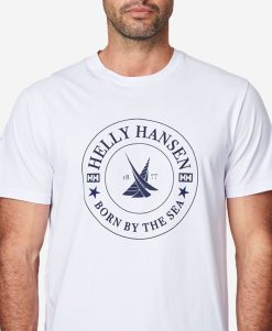 T-Shirts | Men Helly Hansen Voyage T-Shirt, White 001 White