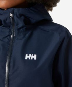 Rain Jackets | Women Helly Hansen W Active Ocean Bound Jacket, Navy 597 Navy