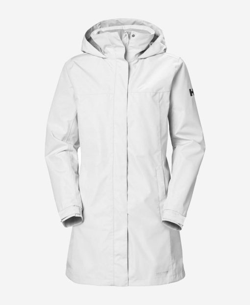 Rain Jackets | Women Helly Hansen W Aden Long Jacket, White