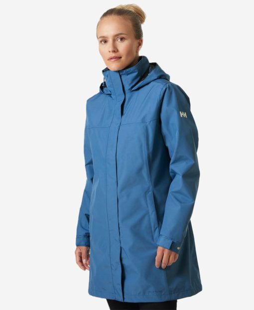 Shell Jackets | Women Helly Hansen W Aden Long Jacket, Azurite 636 Azurite