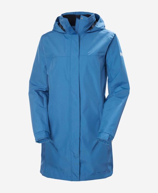 Shell Jackets | Women Helly Hansen W Aden Long Jacket, Azurite 636 Azurite