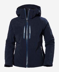 Snow Jackets | Women Helly Hansen W Alphelia Lifaloft Jacket, Navy 599 Navy