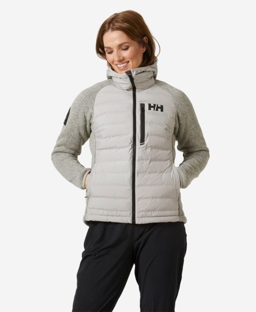 Insulated Midlayer Jackets | Women Helly Hansen W Arctic Ocean Hybrid Ins, Mellow Grey 917 Mellow Grey