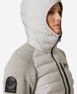 Insulated Midlayer Jackets | Women Helly Hansen W Arctic Ocean Hybrid Ins, Mellow Grey 917 Mellow Grey