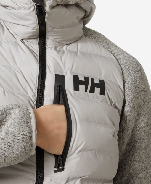 Insulated Midlayer Jackets | Women Helly Hansen W Arctic Ocean Hybrid Ins, Mellow Grey 917 Mellow Grey