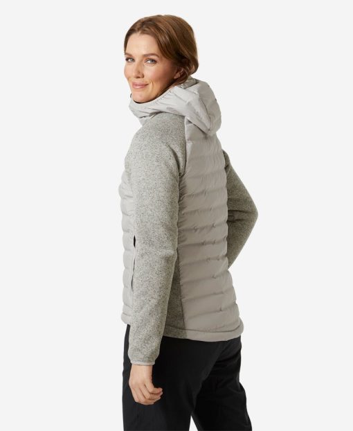 Insulated Midlayer Jackets | Women Helly Hansen W Arctic Ocean Hybrid Ins, Mellow Grey 917 Mellow Grey