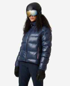 Snow Jackets | Women Helly Hansen W Courchevel Puffy Jacket, Navy 597 Navy