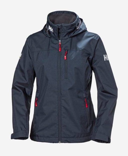 Sailing Jackets | Women Helly Hansen W Crew Hooded Jacket, Navy 598 Navy