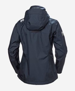 Sailing Jackets | Women Helly Hansen W Crew Hooded Jacket, Navy 598 Navy