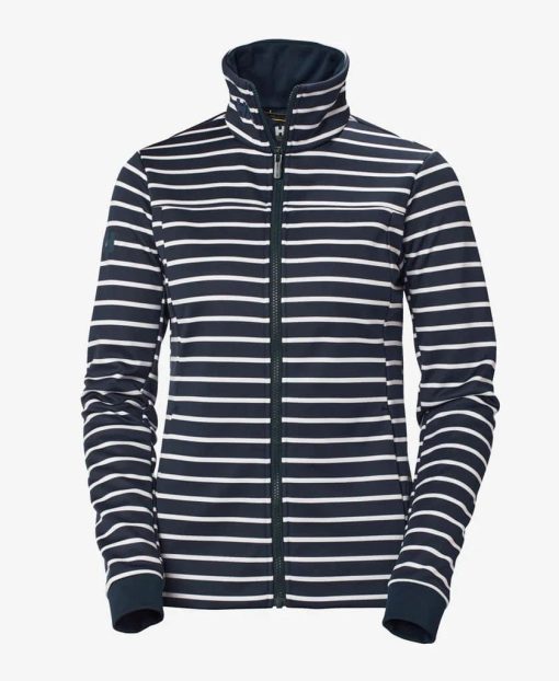 Hoodies & Jumpers | Women Helly Hansen W Cyca Crew Fleece Jacket, Navy Stripe 598 Navy Stripe