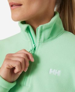 Fleece | Women Helly Hansen W Daybreaker 1/2 Zip Fleece, Mint 419 Mint