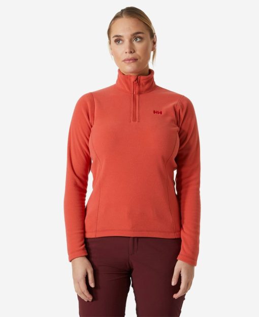 Fleece | Women Helly Hansen W Daybreaker 1/2 Zip Fleece, Poppy Red 101 Poppy Red