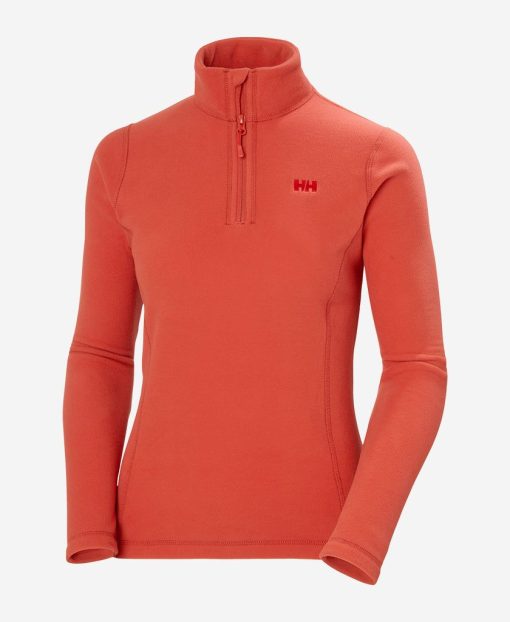 Fleece | Women Helly Hansen W Daybreaker 1/2 Zip Fleece, Poppy Red 101 Poppy Red