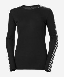 Baselayer Tops | Women Helly Hansen W Hh Lifa Crew, Black 990 Black