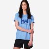 T-Shirts | Women Helly Hansen W Hh Logo T-Shirt, Bright Blue 627 Bright Blue