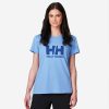 T-Shirts | Women Helly Hansen W Hh Logo T-Shirt, Bright Blue 627 Bright Blue