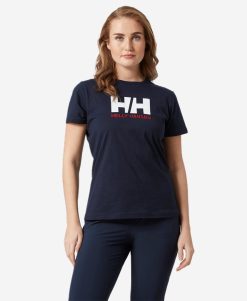 T-Shirts | Women Helly Hansen W Hh Logo T-Shirt, Navy 598 Navy