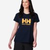 T-Shirts | Women Helly Hansen W Hh Logo T-Shirt, New Navy 597 Navy