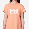 T-Shirts | Women Helly Hansen W Hh Logo T-Shirt, Rose Quartz 058 Rose Quartz