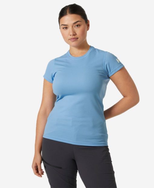 Baselayer Tops | Women Helly Hansen W Hh Tech T-Shirt, Bright Blue 627 Bright Blue