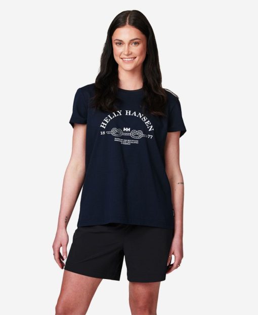 T-Shirts | Women Helly Hansen W Knotted T-Shirt, Navy 597 Navy