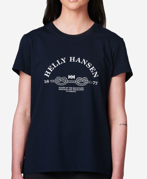 T-Shirts | Women Helly Hansen W Knotted T-Shirt, Navy 597 Navy