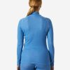 Baselayer Tops | Women Helly Hansen W Lifa Merino Midw Gra 1/2 Zip, Ultra Blue 554 Ultra Blue Star Pixel