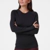 Baselayer Tops | Women Helly Hansen W Lifa Merino Midweight Crew, Black 990 Black