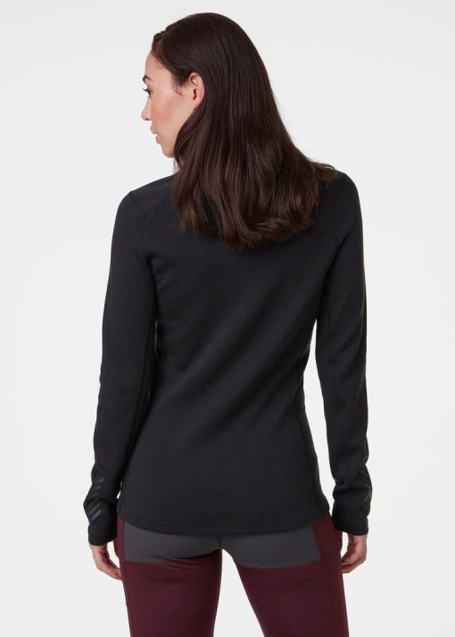 Baselayer Tops | Women Helly Hansen W Lifa Merino Midweight Crew, Black 990 Black