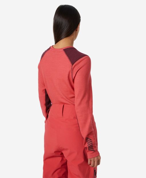 Baselayer Tops | Women Helly Hansen W Lifa Merino Midweight Crew, Poppy Red 101 Poppy Red