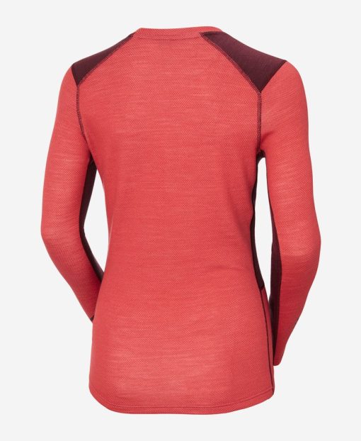 Baselayer Tops | Women Helly Hansen W Lifa Merino Midweight Crew, Poppy Red 101 Poppy Red