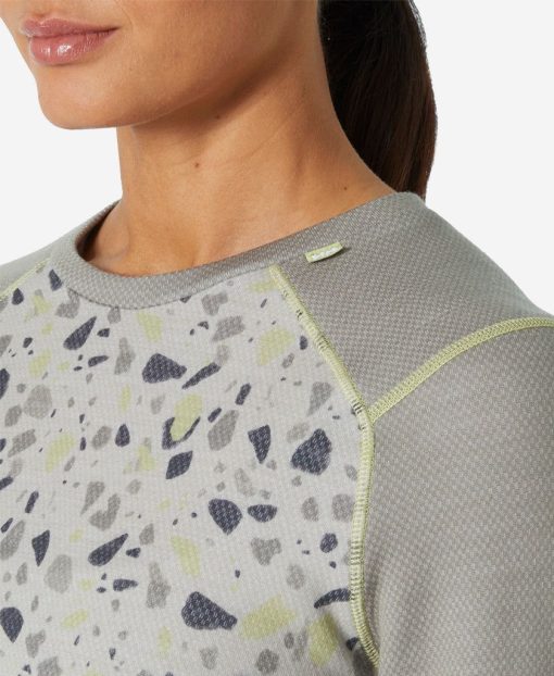 Baselayer Tops | Women Helly Hansen W Lifa Merino Midweight Graphic, Terrazzo 885 Terrazzo Granite