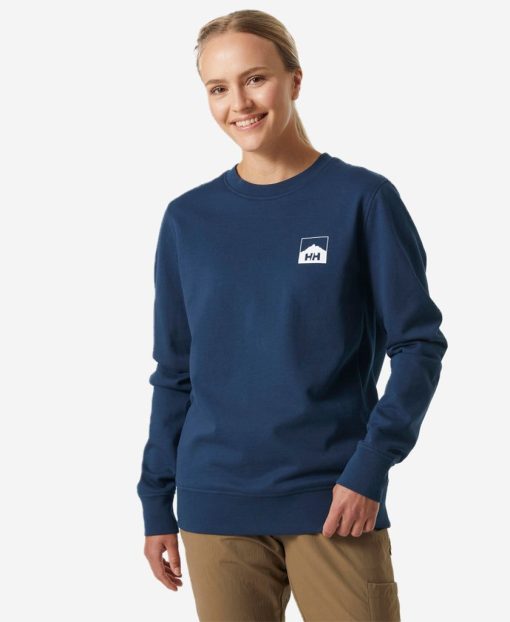 Hoodies & Jumpers | Women Helly Hansen W Nord Graphic Sweatshirt, Ocean 584 Ocean