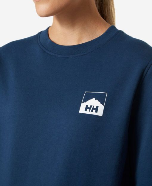 Hoodies & Jumpers | Women Helly Hansen W Nord Graphic Sweatshirt, Ocean 584 Ocean