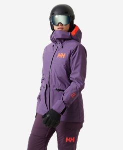 Snow Jackets | Women Helly Hansen W Powderqueen 3.0 Jacket, Crushed Grape 678 Crushed Grape