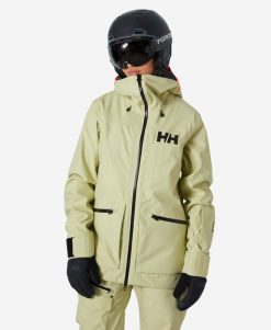 Snow Jackets | Women Helly Hansen W Powderqueen 3.0 Jacket, Iced Matcha 498 Iced Matcha