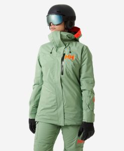 Snow Jackets | Women Helly Hansen W Powshot Jacket, Jade 2.0