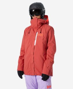 Snow Jackets | Women Helly Hansen W Powshot Jacket, Poppy Red 101 Poppy Red