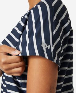 T-Shirts | Women Helly Hansen W Thalia Summer Top, Navy Stripe 598 Navy Stripe