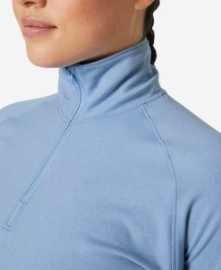 Hoodies & Jumpers | Women Helly Hansen W Verglas 1/2 Zip, Bright Blue 627 Bright Blue