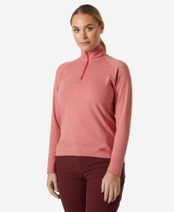 Hoodies & Jumpers | Women Helly Hansen W Verglas 1/2 Zip, Poppy Red 101 Poppy Red