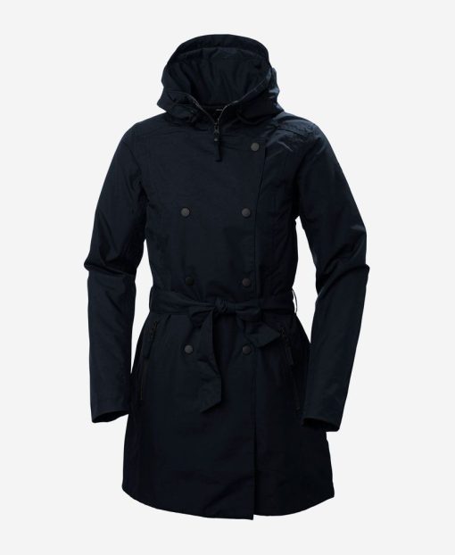 Rain Jackets | Women Helly Hansen W Welsey Ii Trench Insulated, Navy 598 Navy