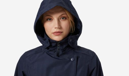 Rain Jackets | Women Helly Hansen W Welsey Ii Trench, Navy 599 599 Navy