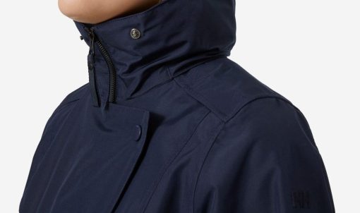 Rain Jackets | Women Helly Hansen W Welsey Ii Trench, Navy 599 599 Navy